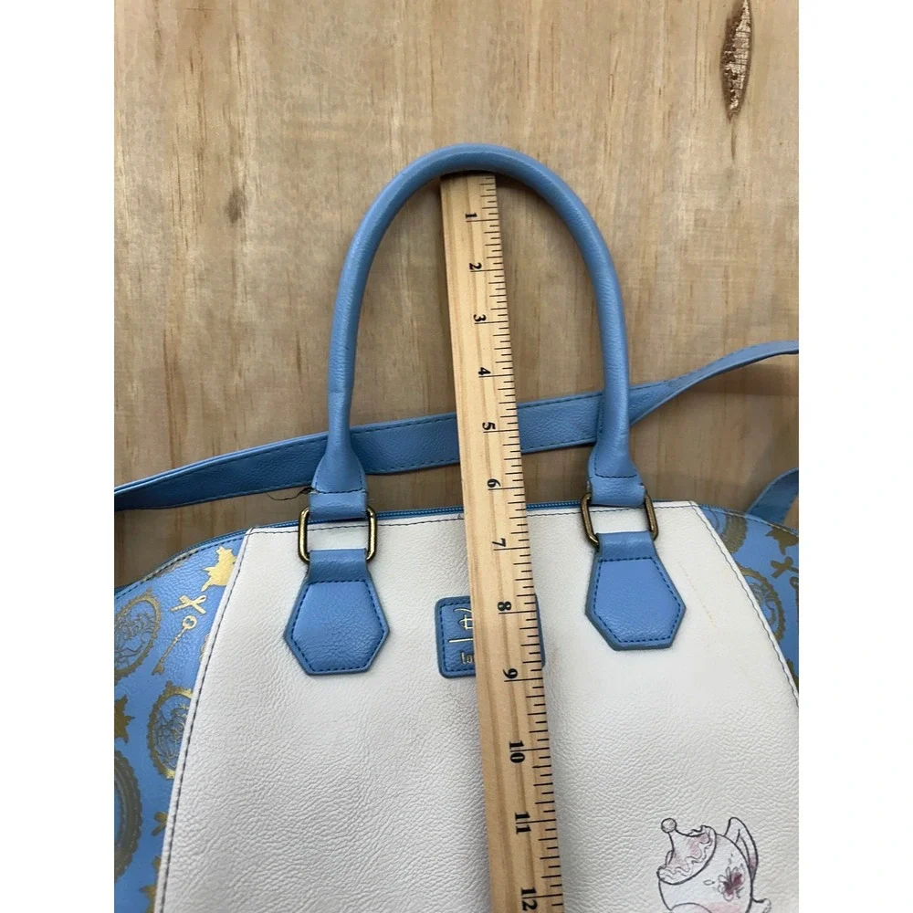 Disney Loungefly Alice in Wonderland Satchel Crossbody Bag Blue Gold Alice Dinah